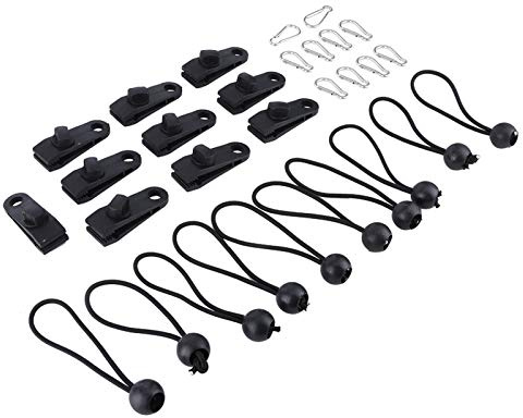 Clip per Telo, Morsetti Clip per Telo Ombreggiante per Carichi Pesanti con Corde Elastiche Clip per Telo Antivento Multiuso, Fibbia per Tenda, Morsetto per Tende da Sole per