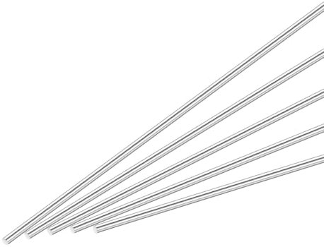 sourcing map 1/8 Inch x 12 Inch 316 Stainless Steel Solid Round Rods Metal Lathe Bar Stock for DIY Craft 5 Pcs