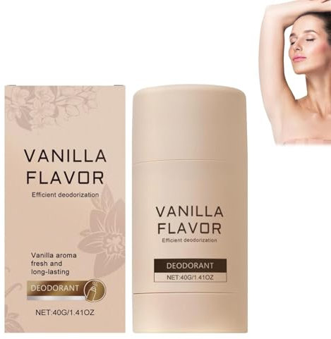 Deodorante naturale, 72 ore di controllo degli odori, crema al burro e vaniglia, deodorante roll-on per bambini, protezione contro odori corporei e umidità ascellare (1)