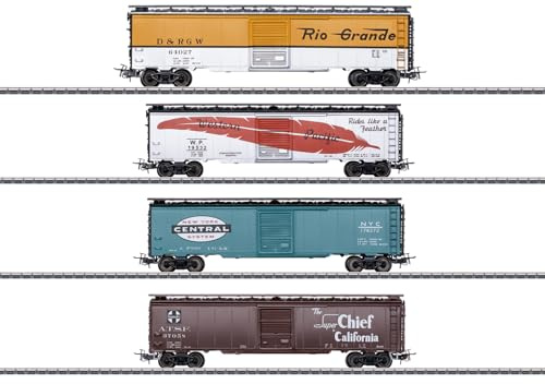 Märklin 45712 H0 kit 4 pz. US-Box-Car, MHI