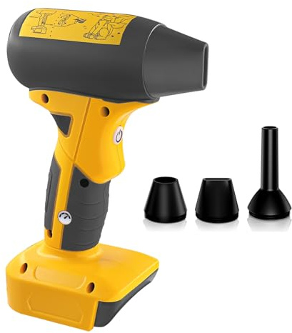 Handle Mini Jet Dry Blower Turbo Fan for Dewalt 18V Max Battery, 130000RPM Cordless Portable Handheld Fan Blowers for Car, Leaf Blower, Cleaning, Camping, Workshops, Lawns (No Battery)