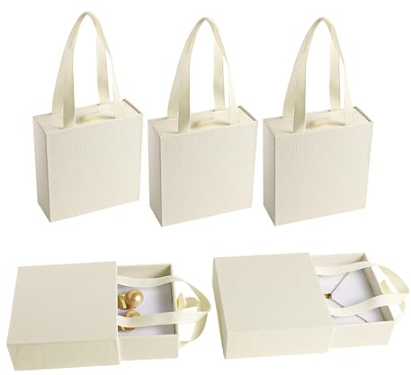 40 pcs paper boxes 9 x 9 x 3.5 cm, beige luxury gift storage, jewelry gift storage box suitable for earrings necklaces bracelets rings