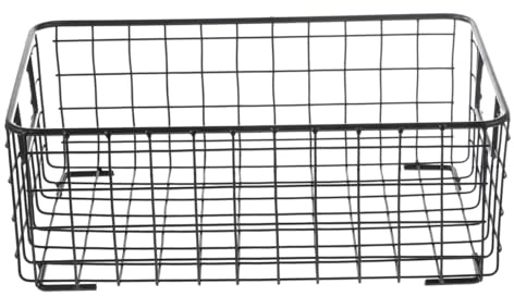 IMIKEYA Panier à Fruits en Fer Noir Cuisine Design Simple, Panier de Rangement Pratique pour Légumes et Fruits, pour Organisation et Présent Pendaison de Crémaillère