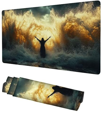 Alfombrilla Ratón Onda Mouse Pad 900x400x3mm Alfombrilla Gaming Abstracción Desk Mat, Protector Escritorio, Accesorios Gaming, Mejora Precisión y Velocidad, para PC Gamer, Portátil, Oficina, f-91