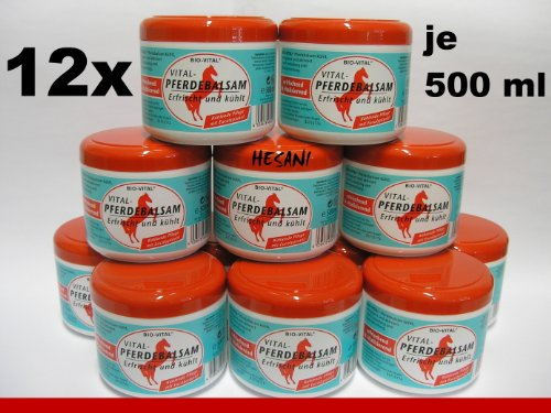 12 x 500 ml Bio Vital Pferdebalsam kühlt entspannt in Freizeit und Sport Gel 1 Liter = 6,66 €