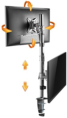 RICOO Monitor Halterung 2 Monitore Übereinander Bildschirmhalterung Monitorhalterung Ständer Arme für 13-32 Zoll Computer-Monitore PC Gaming Bildschirm Dual Monitor-Arm TS3511 Stand Monitor-Halter