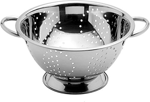 Menax - Colador de Cocina Con Pie de Acero Inoxidable - Escurridor Para Verduras, Pasta, Arroz - 24 cm