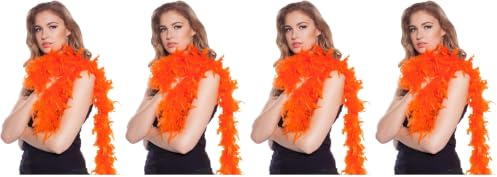 Folat Boa Plume Orange 180 cm, 62071, Costumes