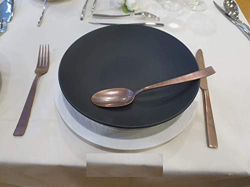 Villeroy boch . Set mit 18 Tellern Manufacture Rock Blanc bestehend aus 6 Etagen 27 Weiß und 6 Obstschalen 22 Weiß - 6 Boden 24 cm Schwarz