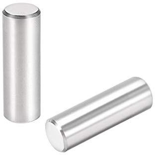 sourcing map 15 Stück Zylinderstifte Etagenbett Dübel Stifte Regal Geringe Stützregale 8mm X 25mm 304 Edelstahl Holz Silber Ton