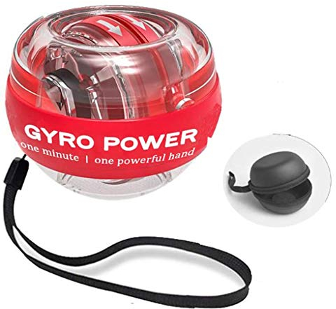 GLJ Gyroskopischer handtrainer Ball Handgelenk Gyroskopische Kugel, Handgelenkstärker und Unterarmtrainer, Stärkere Armfinger Handgelenkknochen und Muskeln, Handgelenkstrainer (Color : Red)