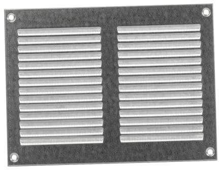 Lüftungsgitter Abluftgitter mit Insektenschutz Abluft Zuluft Metall Gitter (200x150mm, Verzinkt)