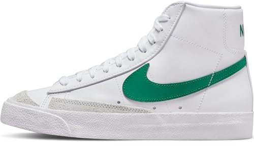 Nike W Blazer Mid '77, Sneaker Donna, White/Malachite-White-Black, 38 EU