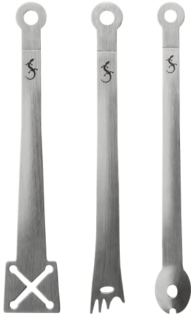 Lurch 33710 Antipasti-Zangen 3er Set, Edelstahl