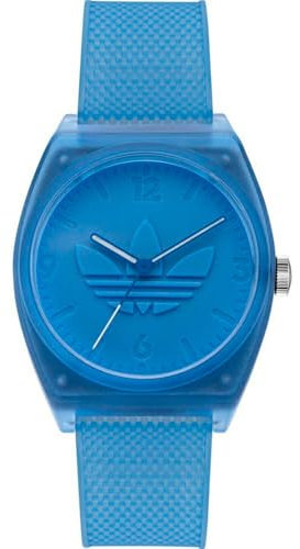 adidas Reloj analógico Unisex con Correa de plástico AOST22031, Azul, Correa