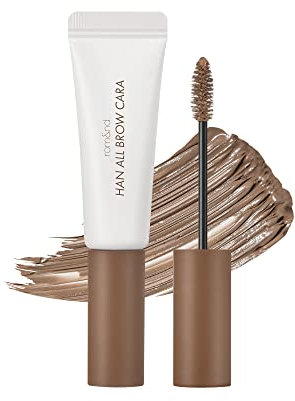 rom&nd HAN ALL BROW CARA 4 colorsㅣWaterproof, Matte Finish, Long-Lasting, Volumizing, No Flaking, Easy Cleansingㅣ 9g, 0.32oz (02 MILD WOODY)