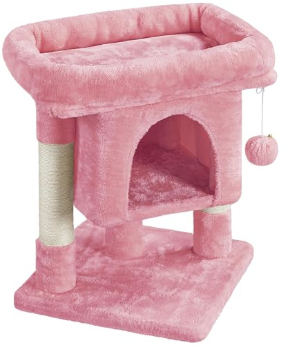 Abician Arbre à Chat Tour pour Chat Arbre Giffoir Stable et Design avec Plate-Forme Idéal pour Chat Rose