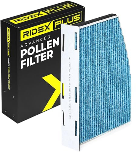 RIDEX PLUS 424I0643P Innenraumfilter Pollenfilter Aktivkohlefilter Höhe: 57 Breite: 212 Länge: 286 Kompatibel mit VW Golf 6 5K1 Golf 5 Schrägheck 1K1 TOURAN 1T1, 1T2 TIGUAN 5N Passat Variant 3C5