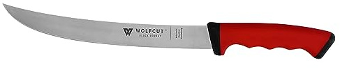 Wolfcut SoftGrip RED-Serie - Zerlegemesser 26 cm Klinge, rutschfestem SoftGrip Griff,Premium Profi Qualität für Metzger, Fleischer und Hausschlachter
