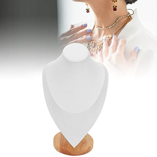 BestAlice Halsketten-Ausstellungsständer, Schmuckbüste, Halsketten-Ausstellungsständer, Schmuckhalter, Halskette, Mannequin, Halskette, Büste, Schmuckbüste, Ständer für Schaufenster(Weiß)