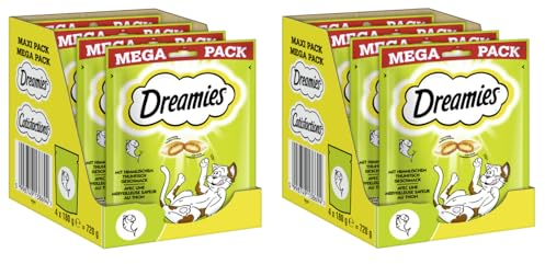 DREAMIES Portionsbeutel Mega Pack Katzenleckerli Katzensnack (2X 720g, Thunfisch)