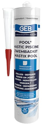 GEB - Réparation piscine - Lot de 4 Mastics piscine POOL qualité professionnelle TRANSPARENT 290 ml -