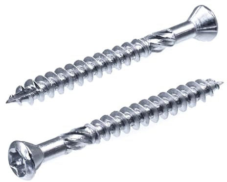 SECCARO Viti per terrazze, 4 x 35 mm, in acciaio inox C1, viti per legno con punta tagliata e tacca di taglio, tx/esagono incassato, 200 pezzi