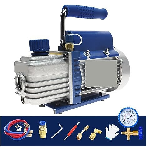 YQVEOT Pompa a Vuoto Refrigerante Pompa A Vuoto Refrigerante Pompa A Vuoto for 1P Aria Condizionata Pompa A Vuoto R410A R407C R134a R12 R22 per Automobili, condizionatori d'Aria(Other)