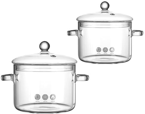 ABOOFAN 2 Pièces Marmite Avec Passoire Cocotte Fondue Marmite Électrique Réchauffeurs Pot Avec Passoire Plaque De Cuisson Bouilloire Poêlon Double Casserole Au Bain- Un Verre