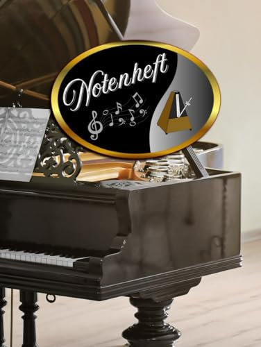 Notenbuch Keyboard Notenheft Klavier Musikunterricht Akkordeon Notenlinienheft Große Lineatur Klavierunterricht Anfänger Piano Orgelbuch DIN A4 ... Notensysteme Musiker Celesta A10A
