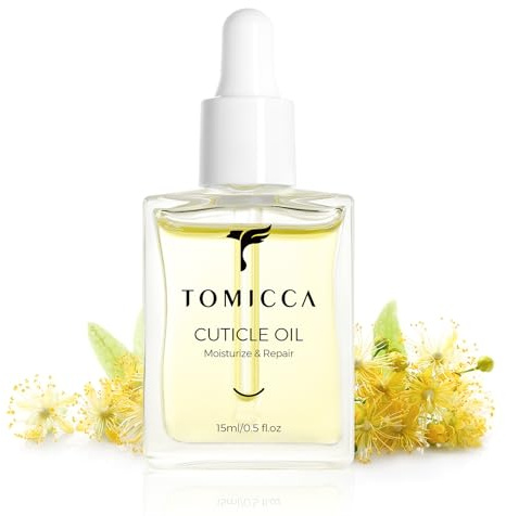 TOMICCA Cuticle Oil, 15ml Moisturize & Repair Cuticle Serum with Vitamin E, Deeply Hydrating and Nourishing Cuticle Honeysuckle Oil for Dry Brittle Rough Nails, Repair and Strengthen