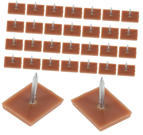 Yardenfun 30pcs Rectangular Nail Furniture Leg Pads Skid Plastic Gliders Tables and Chairs Easy to Install Floor Protectors for Use