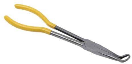 NUOBESTY 1 Pieza Alicates Extendidos Extra Redondo Largo Apretones Rizar Carpintería Alicates De Punta Redonda Abrazadera Que Prensa Alicate Extendido Yellow