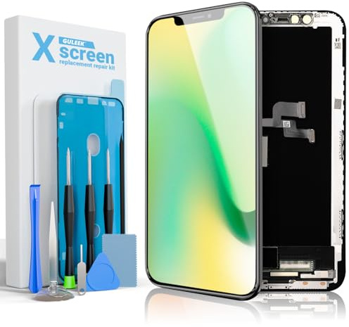 Pantalla para iPhone X LCD FHD COF 5,8, Display Táctil Digitalizador | Imagen nítida, táctil preciso, 3D Touch, Face ID compatible, kit reparación, vidrio protector, cinta adhesiva incluida