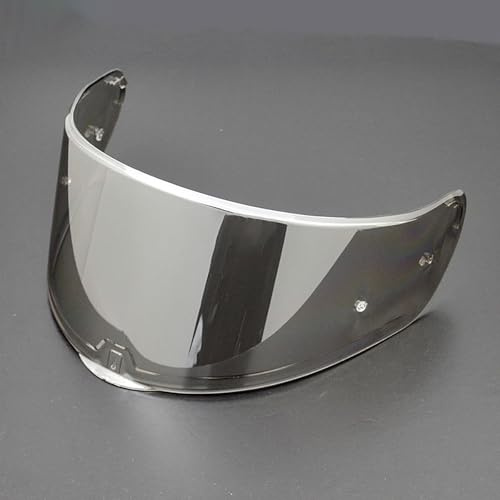 Visière de Casque pour LS2 FF801/FF397, Protection UV Teintée Verres de Casque de Moto, Lentille de Lunettes de Casque Pare-Brise de Visière de Casque,G Silver Plating