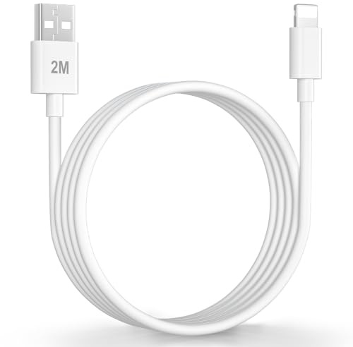 USB iPhone Charger Cable 2M [Apple MFi Certified], USB Lightning Cable Fast Charging 2M iphone Charging cable i Phone Charger Lead Wire for iPhone 14 Pro Max 13 12 Mini 11 XS XR X 8 7 6 Plus 5 SE iPad