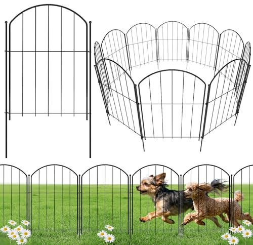 Bamworld No Dig Lot de 10 barrières de jardin en métal antirouille 43 cm x 3 m pour chien, bordure de parterre de fleurs, cour, terrasse et décoration de jardin extérieure
