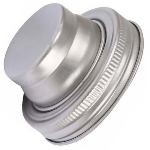 MUELODSIC Stainless Steel Cocktail Shaker Jar Lid with Strainer for Mouth Jars Rust-Resistant Seasoning Cap for Pepper Flour Salt and Spice Mixing Easy-Clean Bartending Accessory for Home