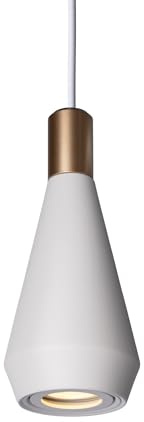 Aisilan LED Pendelleuchte Weiß GU10 Austauschbar Höhenverstellbar 3000K CRI97 Flicker-Free Aluminium Kegelform Pendellampe für Küche Esszimmer Schlafzimmer