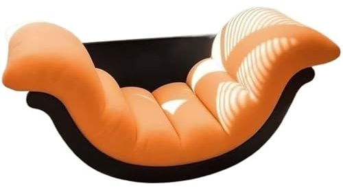 Divano a dondolo ergonomico, sedia multifunzione a mezzaluna con cuscino morbido, sedia da pavimento rimovibile per soggiorno, camera da letto, balcone