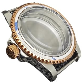 NLNKDTDPAK 39,5 mm bubbellinsfodral Retro klockfodral i rostfritt stål Klockdelar passar for NH35/ NH36 mekaniskt rörelsefodral(Rose gold N sliver)