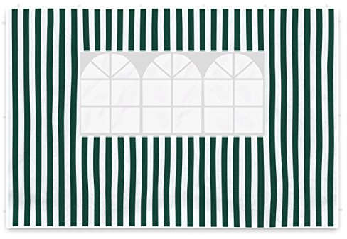 2 Seitenteile Seitenwände Seitenplanen mit je 1 Fenster für PE-Pavillon Partyzelt 3 m grün weiß