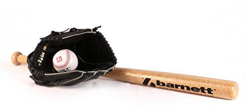BGBW-3 Kit da baseball principianti, youth - Mazza in legno, guantone, palla (BB-W 25'', JL-110, TS-1 9'')