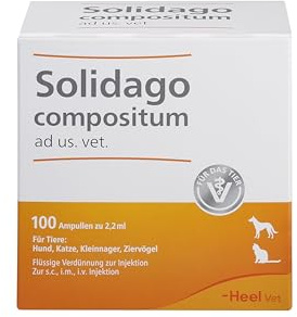 SUC-Kombination von Heel Vet, Solidago compositum ad us. Vet. 100 Ampullen | Natürliche Tierarzneimittel für Hunde und Katzen, Chronische Beschwerden anpacken mit der SUC-Kombination!, Made in Germany