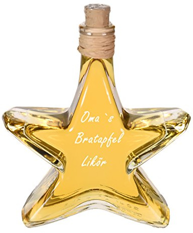 10 x Oma`s Bratapfel Likör 0,2 Stern Flasche mit Gold Medaille prämiert | 10% Mengenrabatt