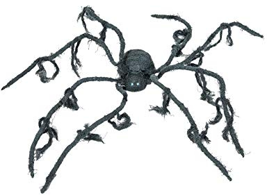 EUROPALMS Halloween Spinne, animiert, 110x8cm | Animierte Spinne mit Licht-, Sound- und Bewegungseffekten