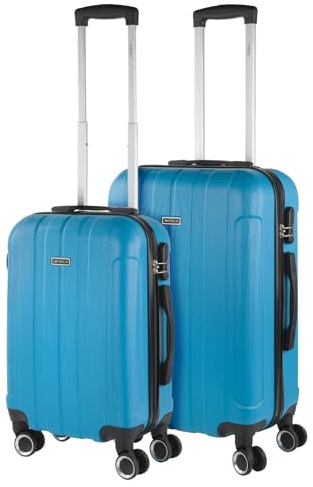 ITACA - Set valigie - Set Valigie Rigide Offerte. Valigia Grande Rigida, Valigia Media Rigida e Bagaglio a Mano. Set di Valigie con Lucchetto Combinazione TSA, Turchese