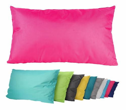 JACK Outdoor Lounge Kissen 30x50cm Dekokissen inkl. Füllung Wasserfest Sitzkissen Garten Stuhl Lotus Effekt, Farbe:Pink