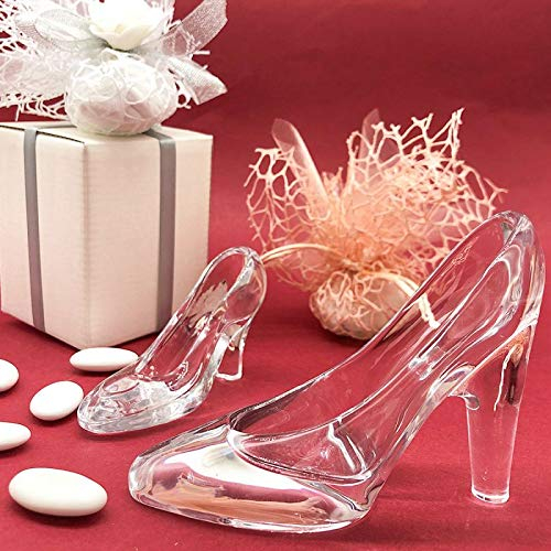 Ingrosso e Risparmio 3 zapatillas de cristal transparente cristal princesa niña bautizo tema Disney cumpleaños gadget fin fiesta confirmación comunión original barato (estándar)