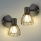 Kimjo Applique Murale Interieur, Vintage Lampe Murale douille E14, Orientable 350° & Pivotant 90° Spot Mural, 40W Max. Industrielle Appliques Noir pour Salons, Chambres, Couloir, Escaliers, Lot de 2
